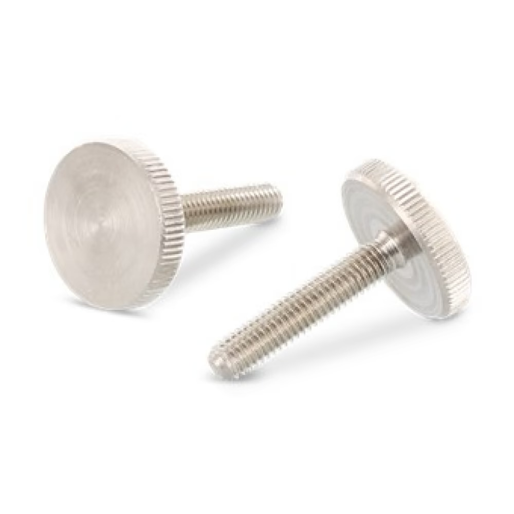 Винт нажимной низкий с накатанной головкой ДИН 653 А1 M 5X12 |  «a2a4» Винт нажимной низкий с накатанной головкой ДИН 653 А1 M 5X12 -  нержавеющий крепеж «A2A4.ru»